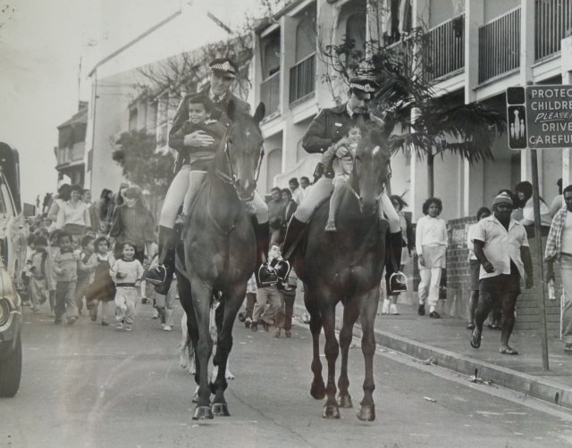 Police in Eveleigh Street, Redfern